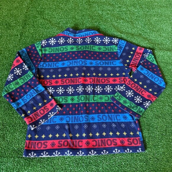 Sonic the Hedgehog Toddlers Boy's Winter Holiday 2PC Flannel Pajama Set Size 8 - Picture 7 of 15